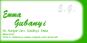 emma gubanyi business card